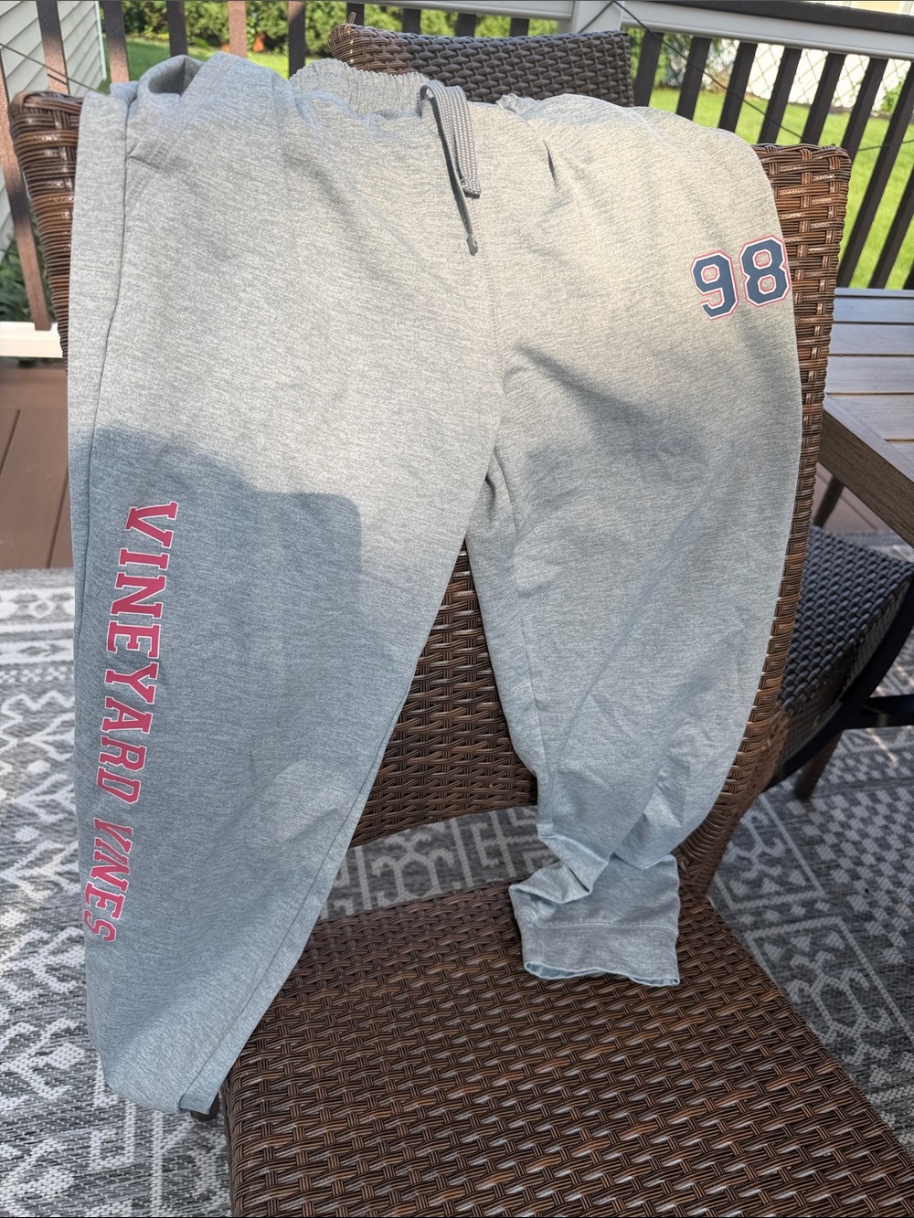 Vineyard Vines Gray performance joggers  with Pink Logo and '98 Accent boys m